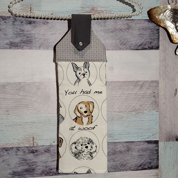 Handmade You Had Me At Woof Snap On Kitchen Towel 623 - Picture 1 of 6